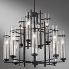 Éclairage en verre de scintillement d'excellentes de métiers d'hôtel de lustres de bougie lumières antiques d'Edison