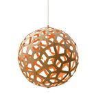 Globe accrochant la lampe en bois naturelle géométrique de suspension de lumières pendantes