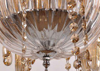 Plafonnier moderne en verre plaqué de cognac pour la lumière du salon 10