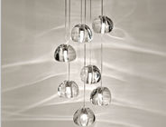 Lumières pendantes accrochantes en verre transparentes pour la décoration à la maison