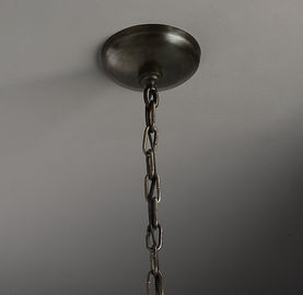 Lustre rustique de corde de fer travaillé de cru de nostalgie de restaurant industriel d'éclairage