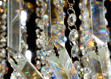 Plafonniers en cristal luxueux s'adaptant, lustre monté par plafond unique contemporain