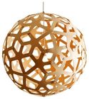 Globe accrochant la lampe en bois naturelle géométrique de suspension de lumières pendantes