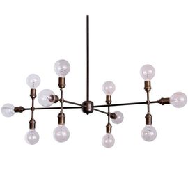 Lampe accrochante de lustre de conception symétrique de 12 ampoules pour situer la pièce