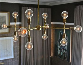 Lampe accrochante de lustre de conception symétrique de 12 ampoules pour situer la pièce