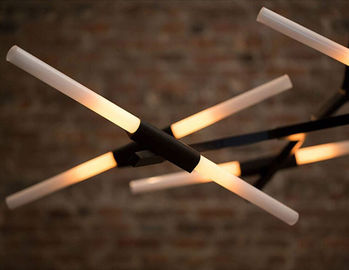 L'or de luxe de projet de villa a mené le style moderne pendant en aluminium de lumières de lustre