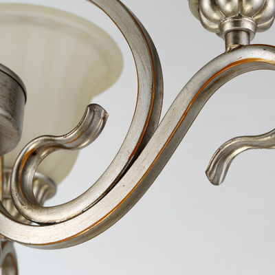 Éclairage moderne décoratif de lustre du salon 9 léger avec la peinture d'argent/or