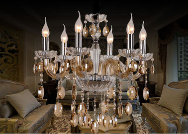 Éclairage moderne en cristal de lustre d'hôtel d'OEM/lumière pendante en verre à la maison des lustres 6