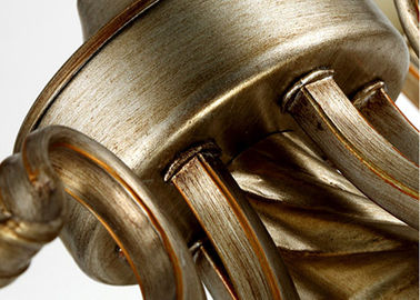 Argent/lustre de fer travaillé de cru en métal et en verre d'or avec les nuances, 6 600W légers E27