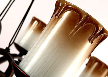 Lampe contemporaine de lustres de verre soufflé de fer travaillé pour le salon/chambre à coucher