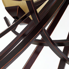 Noir mat de lustre contemporain principal du fer 8 travaillé avec le Côté-Essuyage de Bordeaux