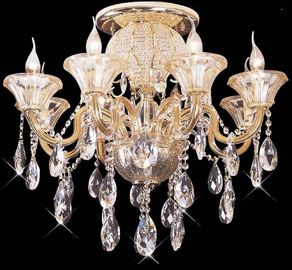 Le lustre du fer travaillé LED de salle à manger/salle de bains s'allume avec la finition d'or