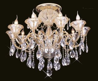 Le lustre du fer travaillé LED de salle à manger/salle de bains s'allume avec la finition d'or