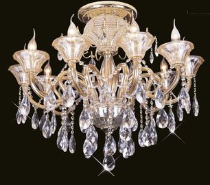 Le lustre du fer travaillé LED de salle à manger/salle de bains s'allume avec la finition d'or