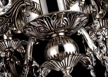 Rétro lumière en cristal européenne noire du lustre 6, lustres en verre traditionnels antiques