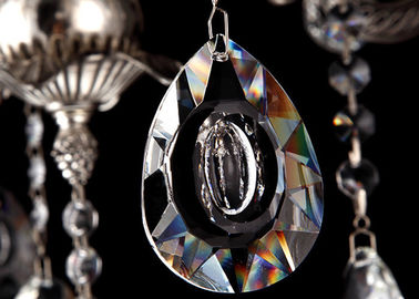 Rétro lumière en cristal européenne noire du lustre 6, lustres en verre traditionnels antiques