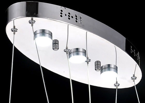 Double lustre en cristal de luxe moderne en forme de coeur avec la chaîne réglable de 75cm
