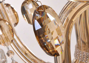 Lustre en cristal de luxe du cognac 10 léger, lustres pendants en verre modernes