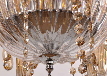 Lustre en cristal de luxe du cognac 10 léger, lustres pendants en verre modernes