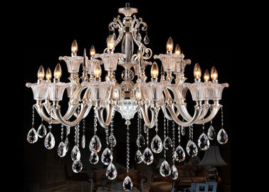 Grande lumière en cristal de luxe de la couche 18 du lustre 2 de rétro et traditionnel style italien