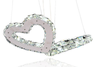Lustre en cristal de luxe moderne en forme de coeur
