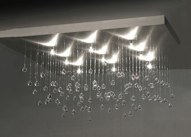Éclairage en cristal de luxe de lustre, lustres d'hôtel avec trois appareils d'éclairage de couche