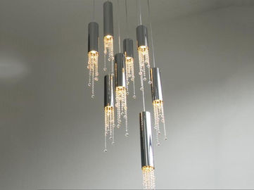 Lumière en cristal de luxe de lustre, appareils d'éclairage de LED pour des villas