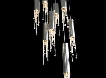 Lumière en cristal de luxe de lustre, appareils d'éclairage de LED pour des villas