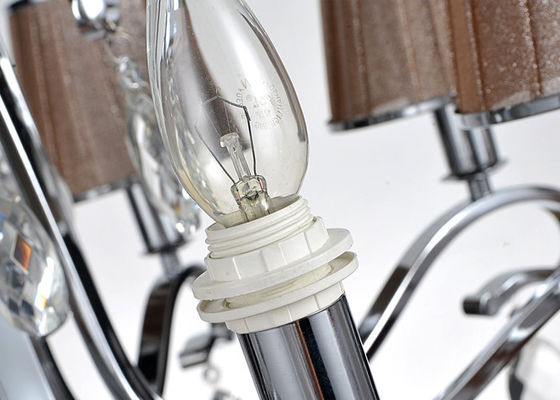 Passez la lumière contemporaine de luxe d'intérieur légère/lampe au bichromate de potasse de 5 lustres avec l'ombre de tissu