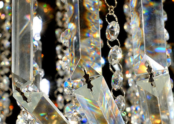 Plafonniers en cristal luxueux s'adaptant, lustre monté par plafond unique contemporain