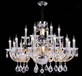 Éclairage en cristal contemporain du lustre E14/E27 de baccara avec 18 lumières