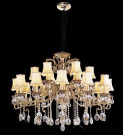 Éclairage en cristal contemporain en laiton durable de lustre avec la puissance élevée LED