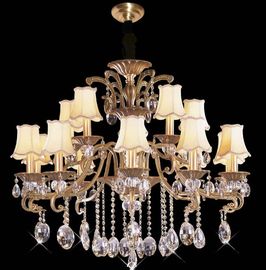 Éclairage en cristal contemporain en laiton durable de lustre avec la puissance élevée LED