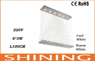 220V/110v refroidissent le finissage d'or en cristal blanc de plafonniers de 18W LED
