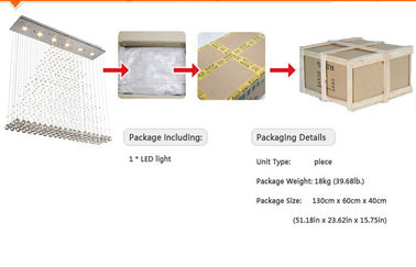 220V/110v refroidissent le finissage d'or en cristal blanc de plafonniers de 18W LED