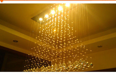 220V/110v refroidissent le finissage d'or en cristal blanc de plafonniers de 18W LED