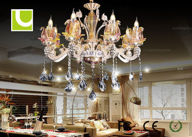 Lustre pendant en cristal accrochant traditionnel de la lampe LED du plafond K9 pour le salon