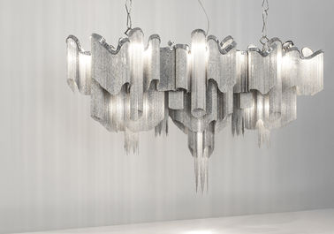 Éclairage en aluminium moderne de lustre d'acier inoxydable de lustres d'hôtel