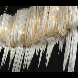 Lustre en aluminium de conception de Chambre de lustres d'hôtel long pour le projet de construction