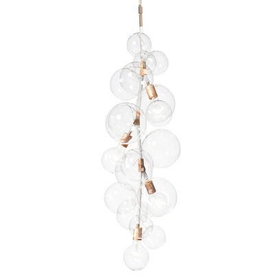 La lumière d'ampoules en verre ficelle des lustres d'hôtel décoratifs avec votre manière pour la salle à manger