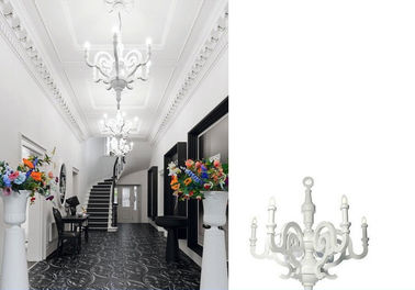 lustre de résine de lustres de l'hôtel 40W/en bois blanc pour le restaurant/hôtel décoratifs