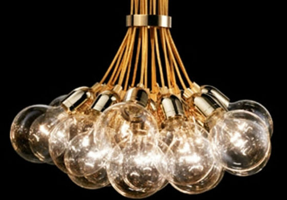 Lumières en aluminium des têtes E27 du lustre 19 de boule en verre pour la décoration de pièce