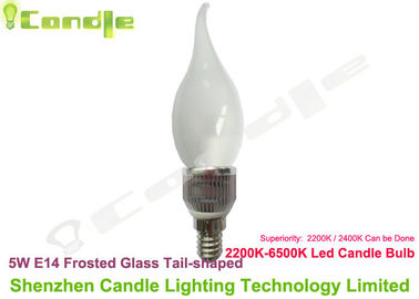 E14 le lustre en cristal 360 a mené le CE RoHS, blanc chaud de l'ampoule 5w de bougie