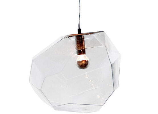 Lampe pendante en verre de lumière moderne transparente de suspension pour la décoration de restaurant/barre