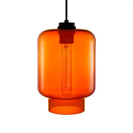 Lampe pendante de bouteille luxueuse en verre claire de forme, appareils d'éclairage industriels