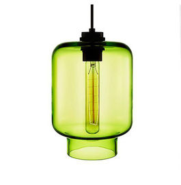 Lampe pendante de bouteille luxueuse en verre claire de forme, appareils d'éclairage industriels