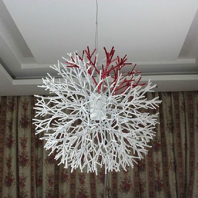 Lampe de corail de suspension d'ombre de lumière moderne acrylique gentille de suspension pour la salle à manger