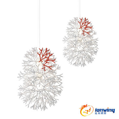 Lampe de corail de suspension d'ombre de lumière moderne acrylique gentille de suspension pour la salle à manger