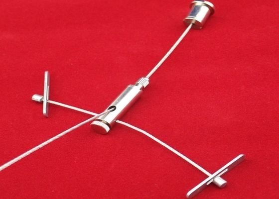1,0 millimètres/1,6 millimètres de câble de fil de kit d'acier inoxydable de sortie latérale de croix de câble léger pendant de pince pour l'appareil d'éclairage