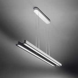Éclairage pendant en aluminium accrochant de PC de plafonniers du double ruban T5 de bureau